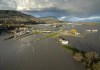 Flood waters cover highway 1 in Abbotsford, B.C., Tuesday, Nov. 16, 2021. THE CANADIAN PRESS/Jonathan Hayward