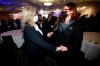 Manitoba Premier Heather Stefanson, right, greets opponent Shelly Glover at a victory party after defeating her in the Progressive Conservative leadership race in Winnipeg, Saturday, Oct. 30, 2021. The accounts of those challenging the vote that saw Stefanson become leader are scheduled to be questioned in court this week. THE CANADIAN PRESS/John Woods