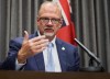 Kelvin Goertzen speaks to the media at the Legislative Building in Winnipeg on Wednesday, Sept. 1, 2021. THE CANADIAN PRESS/David Lipnowski