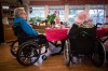 Inglewood Care Centre resident Connie Zweng, back centre, paints a pine cone during arts and crafts recreation time at the long-term care home in West Vancouver, on Thursday, December 16, 2021. Visits to long-term care and assisted living facilities in the province have been limited to essential visitors in response to the fast-spreading Omicron variant of COVID-19.There have been concerns that the need to limit visitors has effectively left a majority of long-term care residents without visits from loved ones.THE CANADIAN PRESS/Darryl Dyck