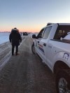 RCMP officers are shown near the town of Emerson, Man., on Wednesday Jan. 19, 2022. Mounties in Manitoba say they have found the bodies of four people including an infant and a teen, near the United States border. THE CANADIAN PRESS/HO-RCMP* MANDATORY CREDIT*