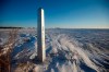 A border marker is shown just outside Emerson, Man., on Thursday, Jan. 20, 2022. A group of Indian citizens walked hours in the prairie darkness through fields of knee-deep snow, in an attempt to cross the border from Canada into the United States. A family of four, including a baby and a teen, became separated from the group and froze to death. THE CANADIAN PRESS/John Woods