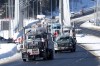 Protesters and supporters drive over the Nipigon Bridge on the Trans Canada Highway as part of a trucking convoy against COVID-19 vaccine mandates in Nipigon, Ont., on Thursday, Jan. 27, 2022. THE CANADIAN PRESS/David Jackson