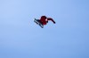 Canada's Max Parrot, of Bromont, Que., takes his final run in the men's slopestyle final at the Beijing Winter Olympic Games, in Zhangjiakou, China, Monday, Feb. 7, 2022.&nbsp;Canada dominated the men's snowbaord slopestyle competition, with Max Parrot winning gold and teammate Mark McMorris claiming bronze. THE CANADIAN PRESS/Sean Kilpatrick