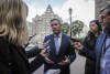 Alberta Premier Jason Kenney speaks to the media while attending the Global Business Forum in Banff, Alta., Thursday, Sept. 26, 2019. THE CANADIAN PRESS/Jeff McIntosh