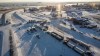 A truck convoy demonstrating against COVID-19 vaccine mandates and other pandemic restrictions blocks the highway at the U.S. border crossing near Coutts, Alta., on Wednesday, Feb. 2, 2022. Traffic was flowing slowly through the crossing Tuesday morning. THE CANADIAN PRESS/Jeff McIntosh