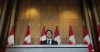 Canadian Prime Minister Justin Trudeau listens to a question during a news conference, Wednesday, Feb. 23, 2022 in Ottawa. THE CANADIAN PRESS/Adrian Wyld