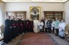 Pope Francis meets with the Canadian Metis delegates at the Vatican, Monday March 28, 2022. THE CANADIAN PRESS/HO-Vatican Media **MANDATORY CREDIT**