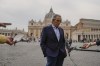 Former national chief of the Assembly of First Nations, Phil Fontaine, outside St. Peter's Square at the Vatican on Sunday, March 27, 2022. (AP Photo/Gregorio Borgia)