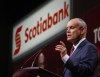 Brian Porter, president and CEO of Scotiabank, addresses the company's annual meeting in Calgary, Tuesday, April 12, 2016. The final message to Scotiabank shareholders from its president and CEO's annual address: a higher tax on the country’s biggest banks is a tax on you. THE CANADIAN PRESS/Jeff McIntosh