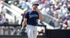 Seattle Mariners starting pitcher Robbie Ray (38) reacts after giving up runs against the New York Mets during the fourth inning of a baseball game in New York, Sunday, May 15, 2022.&nbsp;Ray did not travel with the Seattle Mariners for their series in Toronto against the Blue Jays. THE CANADIAN PRESS/AP-Noah K. Murray