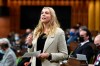 Minister of Sport Pascale St-Onge rises during Question Period in the House of Commons on Parliament Hill in Ottawa on Thursday, Feb. 10, 2022. Canada's office for reporting abuse and harassment in sport will begin operations on June 20.THE CANADIAN PRESS/Justin Tang