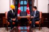 NDP leader Jagmeet Singh meets with Prime Minister Justin Trudeau on Parliament Hill in Ottawa on Thursday, Nov. 14, 2019. The prime minister appears to be rejecting a call from the NDP to hike the GST rebate and Canada Child Benefit cheques this year, noting both are already indexed to inflation.THE CANADIAN PRESS/Sean Kilpatrick