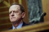 Sen. Pat Toomey, R-Pa., listens to Treasury Secretary Janet Yellen testify before a Senate Banking, Housing, and Urban Affairs Committee hearing, Tuesday, May 10, 2022, on Capitol Hill in Washington. (Elizabeth Frantz/Pool via AP)