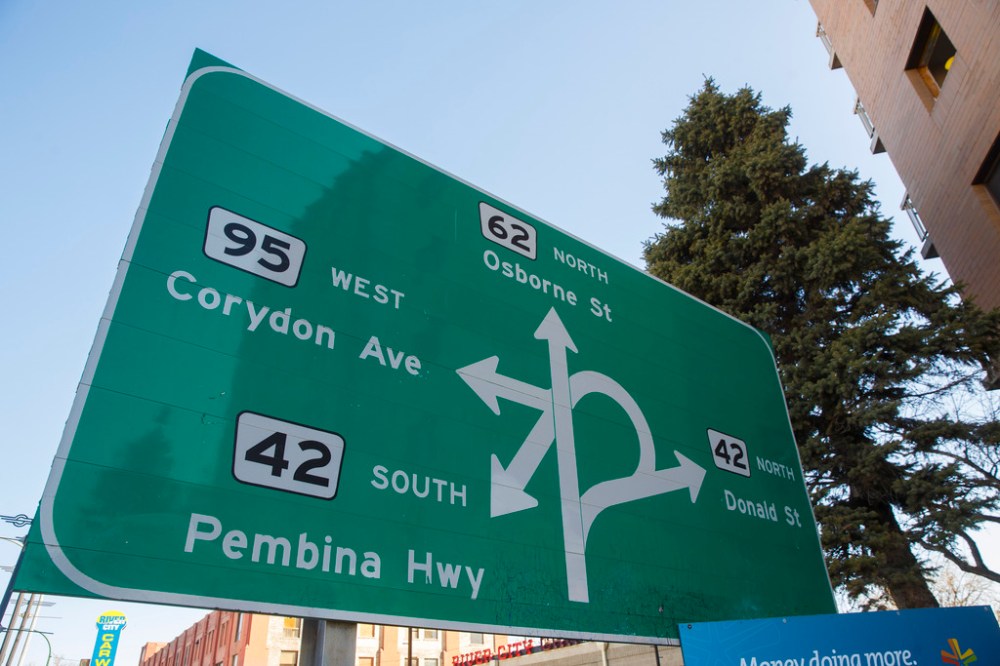 MIKE DEAL / FREE PRESS FILESThe curlicue junction that includes Osborne and Donald streets, Corydon Avenue and Pembina Highway is a planner’s version of Charlie Brown’s Christmas tree: the last urban design anyone would choose but one that has become part of Winnipeg’s psyche.