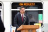 As of Aug. 12, bus riders in three zones will be able to order buses on demand using a smartphone app, web browser or 311. Mayor Brian Bowman expects positive results from the pilot project. (Ruth Bonneville / Winnipeg Free Press)
