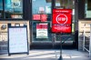 MIKAELA MACKENZIE / WINNIPEG FREE PRESS
Signs warning customers not to enter if they've been travelling or are symptomatic at the Co-op gas bar in Morris on Wednesday.