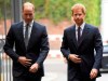 FILE - In this Tuesday, Sept. 5, 2017 file photo, Britain's Prince William, the Duke of Cambridge, left, and Prince Harry arrive to visit the Support4Grenfell Community Hub in London. Britain's Queen Elizabeth II is set to hold face-to-face talks Monday, Jan. 13, 2020 with Prince Harry for the first time since he and his wife, Meghan, unveiled their controversial plan to walk away from royal roles — at a dramatic family summit meant to chart a future course for the couple. The meeting at the monarch's private Sandringham estate in eastern England will also include Harry's father Prince Charles and his brother Prince William. (Toby Melville/ Pool via AP, File)