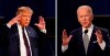 In this combination image of two photos showing both President Donald Trump, left, and former Vice President Joe Biden during the first presidential debate Tuesday, Sept. 29, 2020, at Case Western University and Cleveland Clinic, in Cleveland, Ohio. The first debate pitting Republican President Donald Trump against Democratic challenger Joe Biden was not a highlight of political oratory in the eyes of many overseas. Yet interest ran high for its potential impact on what may be the most consequential U.S. election in years, now just over a month away. (AP Photo/Patrick Semansky)