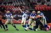 CP
Winnipeg Blue Bombers quarterback Zach Collaros (8) passes as Michael Couture (59) and Drew Desjarlais (61) hold off B.C. Lions' J.R. Tavai (10) during the first half of a CFL football game in Vancouver, on Friday, October 1, 2021. THE CANADIAN PRESS/Darryl Dyck