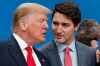 U.S. President Donald Trump, left, and Canadian Prime Minister Justin Trudeau talk prior to a NATO round table meeting in Watford, England. Trudeau was caught on video seemingly talking critically with other world leaders about the U.S. president. Trump called Trudeau “two-faced” but also a “very nice guy” in response to the video which sparked concerns about a possible backlash against Canada from the prickly president. (Frank Augstein / Canadian Press)