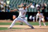 FILE: In this Sept. 5, 2019, file photo, Oakland Athletics pitcher Jake Diekman works against the Los Angeles Angels during a baseball game in Oakland, Calif. Diekman has serious questions about Major League Baseball's ability to pull off a season given the issues everywhere getting timely test results, forcing delays and cancellations of workouts. For now, Diekman still plans to play. He must be extra careful given he has the autoimmune condition ulcerative colitis. (AP Photo/Ben Margot, File)