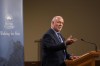 Premier John Horgan holds his first press conference of the year as he comments on various questions from the media in the Press Gallery at B.C. Legislature in Victoria, B.C., on Monday, January 13, 2020. Horgan says he is excited by the prospect of Prince Harry and Meghan Markle calling British Columbia their part-time home. THE CANADIAN PRESS/Chad Hipolito