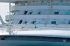 A woman uses excersise equipment on the Grand Princess, a cruise ship carrying multiple people who have tested positive for COVID-19, after docking at the Port of Oakland in Oakland, Calif., Monday, March 9, 2020. (AP Photo/Jeff Chiu)