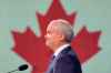 Conservative party leader Erin O'Toole speaks during the election night party, in Oshawa, Ontario, Canada, September 21, 2021.  (Mark Blinch / Reuters)