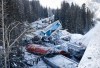 A train derailment is shown near Field, B.C., Monday, Feb. 4, 2019. THE CANADIAN PRESS/Jeff McIntosh