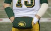 The CFL's Edmonton Eskimos has decided to keep their team name as it is. Eskimos quarterback Logan Kilgore (15) looks on from the sidelines late in the second half CFL football game action against the Hamilton Tiger Cats, in Hamilton, Ont., Friday, Oct. 4, 2019. THE CANADIAN PRESS/Peter Power