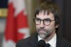 Minister of Canadian Heritage Steven Guilbeault speaks with the media in the Foyer of the House of Commons in Ottawa on February 3, 2020. Canadian Heritage Minister Steven Guilbeault says the government plans to offer guidance to major event planners about when they should consider shutting down large gatherings in light of the looming threat of a possible novel coronavirus outbreak. THE CANADIAN PRESS/Adrian Wyld