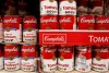 Cans of Campbell's soup are displayed at a supermarket in Englewood, N.J. on May 22, 2017. Since the arrival of the COVID-19 pandemic, consumer demand has soared, eclipsing that of Campbell Soup Company's busiest time. In March, there were more orders during one week than are typically seen in the entire month. THE CANADIAN PRESS/AP, Seth Wenig