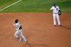 CORRECTS TO TWO-RUN HOME RUN NOT A SOLO HOME RUN - Chicago White Sox's Luis Robert, left, rounds the bases after hitting a two-run home run off of Chicago Cubs starting pitcher Jon Lester during the second inning of a baseball game, Friday, Aug. 21, 2020, in Chicago. (AP Photo/Kamil Krzaczynski)