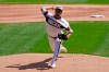 Chicago White Sox starting pitcher Dane Dunning throws the ball against the Kansas City Royals during the first inning of a baseball game in Chicago, Sunday, Aug. 30, 2020. (AP Photo/Nam Y. Huh)