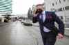 WINNIPEG FREE PRESS
Patrol Sgt. Sean Cassidy crosses Kennedy Street after leaving the Law Courts Building after his hearing Monday. The Winnipeg Police Service veteran, who has spent more than two decades on the force, is currently on paid administrative leave.