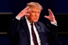 President Donald Trump gestures while speaking during the first presidential debate Tuesday, Sept. 29, 2020, at Case Western University and Cleveland Clinic, in Cleveland, Ohio. (AP Photo/Patrick Semansky)