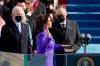 Kamala Harris is sworn in as vice president by Supreme Court Justice Sonia Sotomayor as her husband Doug Emhoff holds the Bible during the 59th Presidential Inauguration at the U.S. Capitol in Washington, Wednesday, Jan. 20, 2021. (AP Photo/Patrick Semansky, Pool)