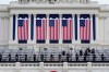 Preparations are made prior to a dress rehearsal for the 59th inaugural ceremony for President-elect Joe Biden and Vice President-elect Kamala Harris on Monday, January 18, 2021 at the U.S. Capitol in Washington. (AP Photo/Patrick Semansky, Pool)