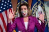 Speaker of the House Nancy Pelosi, D-Calif., holds a news conference on the day after violent protesters loyal to President Donald Trump stormed the U.S. Congress, at the Capitol in Washington, Thursday, Jan. 7, 2021. (AP Photo/J. Scott Applewhite)