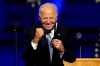 President-elect Joe Biden gestures to supporters Saturday, Nov. 7, 2020, in Wilmington, Del. (AP Photo/Andrew Harnik)