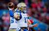 CP
Winnipeg Blue Bombers quarterback Chris Streveler throws the ball during first half CFL football action agaimmst the Calgary Stampeders in Calgary, Saturday, Oct. 19, 2019. THE CANADIAN PRESS/Jeff McIntosh