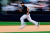 New York Yankees' Giancarlo Stanton runs during a spring training baseball workout Thursday, Feb. 20, 2020, in Tampa, Fla. (AP Photo/Frank Franklin II)