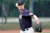 New York Yankees' Gerrit Cole throws to first base during a spring training baseball workout Thursday, Feb. 13, 2020, in Tampa, Fla. (AP Photo/Frank Franklin II)