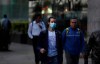 A man wears a mask over his mouth as a precaution against the spread of the new coronavirus COVID-19 in Mexico City, Friday, Feb. 28, 2020. Mexico’s assistant health secretary announced Friday that the country now has confirmed cases of the new coronavirus. (AP Photo/Fernando)