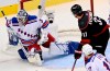Carolina Hurricanes right wing Andrei Svechnikov (37) watches a goal on New York Rangers goaltender Henrik Lundqvist (30) as Rangers right wing Jesper Fast (17) looks on during first period NHL hockey action in Toronto, Saturday, Aug. 8, 2020. THE CANADIAN PRESS/Frank Gunn