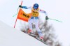 Slovakia's Petra Vlhova speeds down the course during the super-G portion of an alpine ski, women's World Cup alpine combined, in Crans Montana, Switzerland, Sunday, Feb. 23, 2020. (AP Photo/Alessandro Trovati)