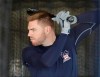 Atlanta Braves' Freddie Freeman takes his first swings of baseball spring training after arriving for camp Sunday, Feb. 16, 2020, in North Port, Fla. (Curtis Compton /Atlanta Journal-Constitution via AP)