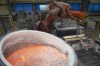 Molten aluminum in a smelter is seen at the Alouette aluminum plant in Sept-Iles, Que., Tuesday, May 21, 2019. THE CANADIAN PRESS/Jacques Boissinot