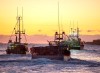 Fishing boats, loaded with traps, head from port as the lobster season on Nova Scotia's South Shore begins, in West Dover, N.S., Tuesday, Nov. 26, 2019.  A First Nation in Nova Scotia plans to launch its own lobster fishing fleet today, in defiance of federal regulations that say the fishery is closed for the season. THE CANADIAN PRESS/Andrew Vaughan